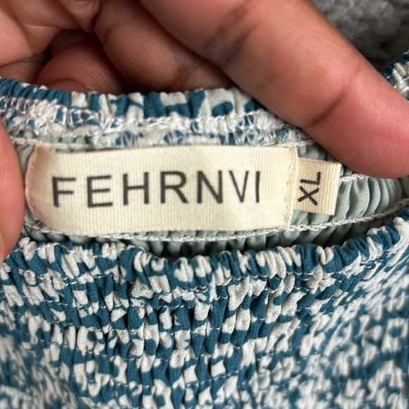 Fehrnvi Maxi Dress XL Off the Shoulder Floral Print Stretch Lined - Picture 5 of 10